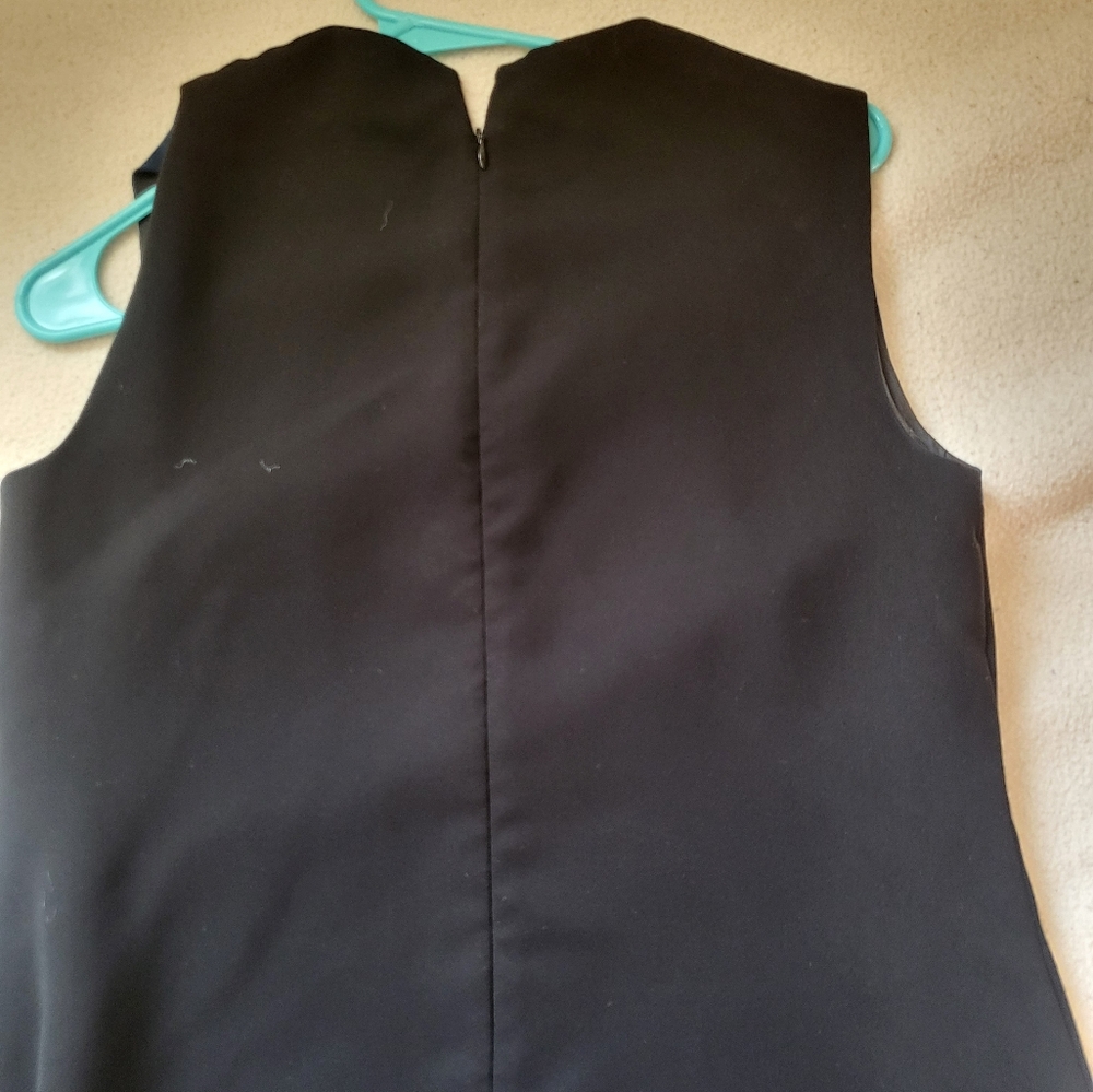 Jil Sander Navy Colorblock Blue And Black Sheath Dress - Picture 4 of 4